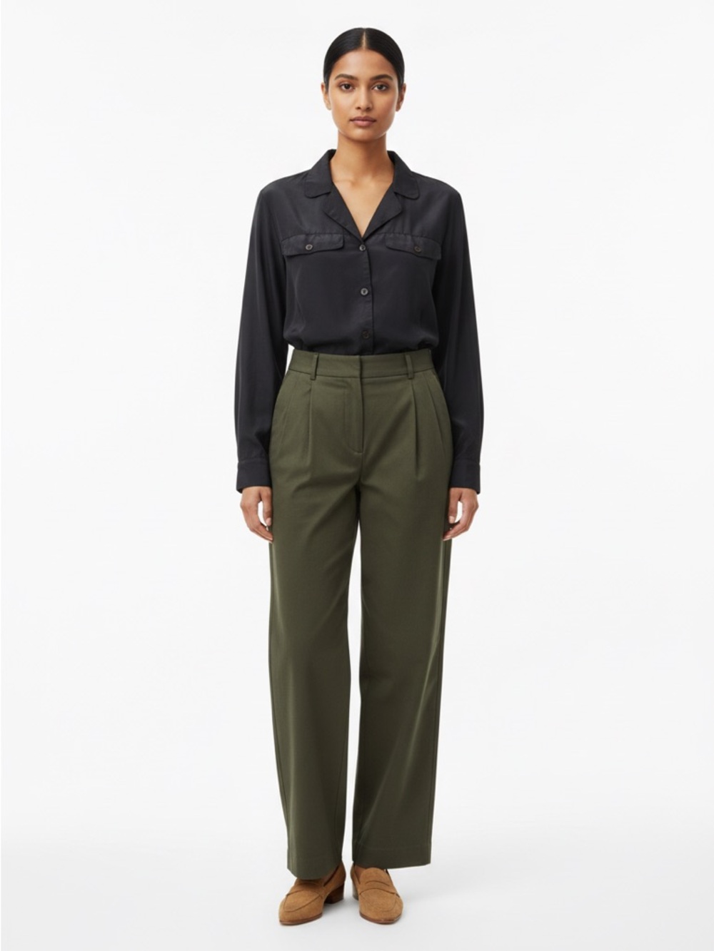 Vintage Christian Dior Chemises Navy Blouse